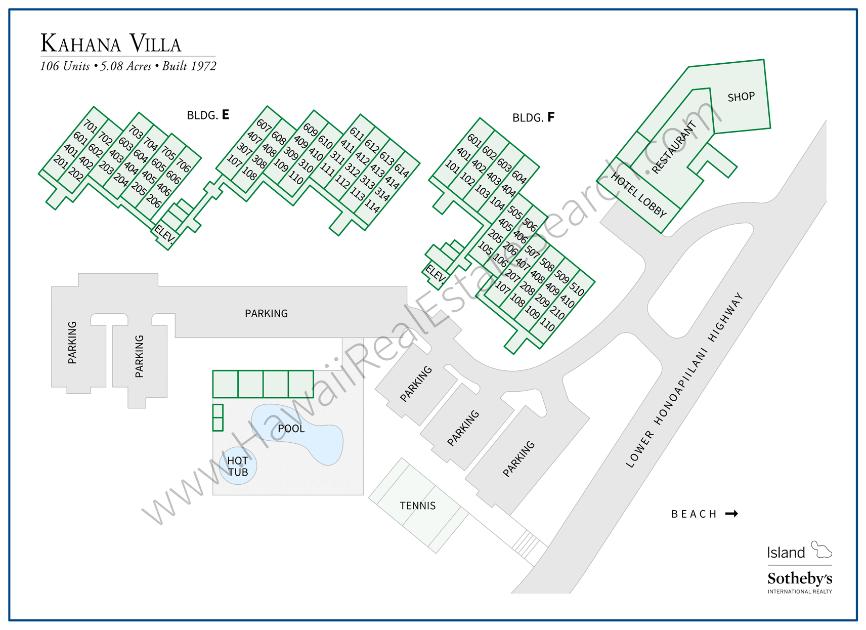 Kahana Villa Map Updated